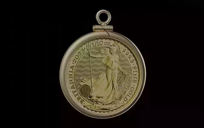 1 10th oz gold Britannia  American eagle coin frame mount bezel