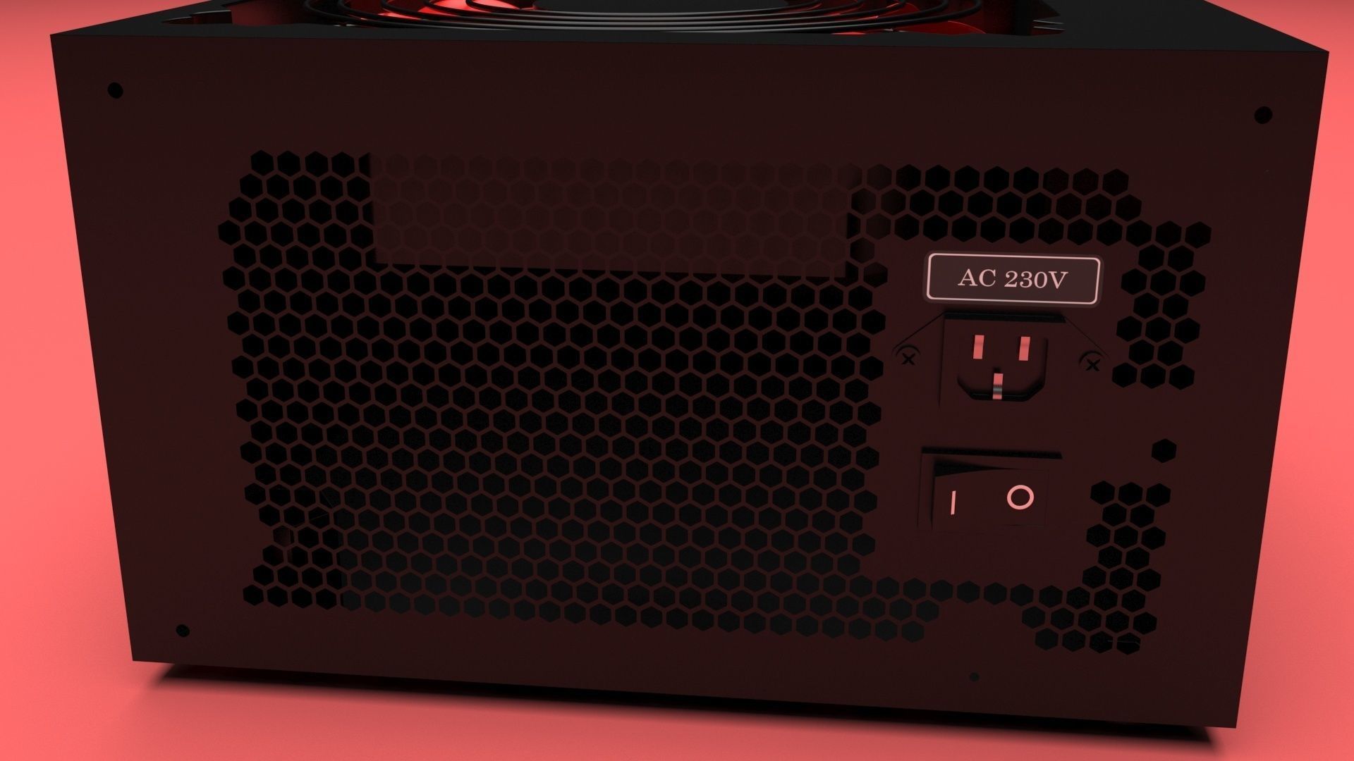 Black Power Supply Unit 3D model_24