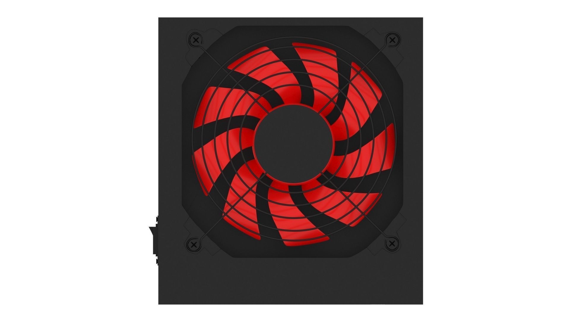 Black Power Supply Unit 3D model_9