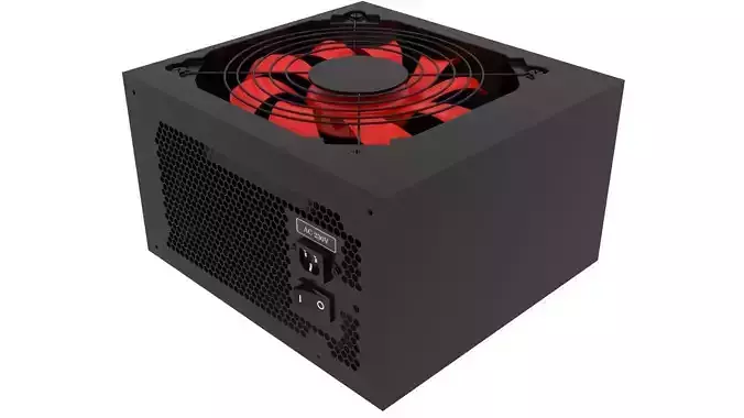 Black Power Supply Unit 3D model