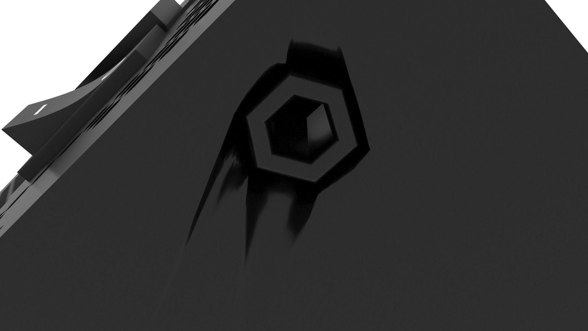 Black Power Supply Unit 3D model_5