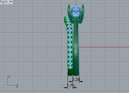 Trellis Ring With Wedding Band 3774 3D print model_6