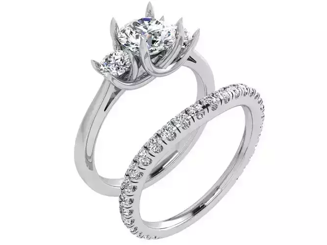 Trellis Ring With Wedding Band 3774