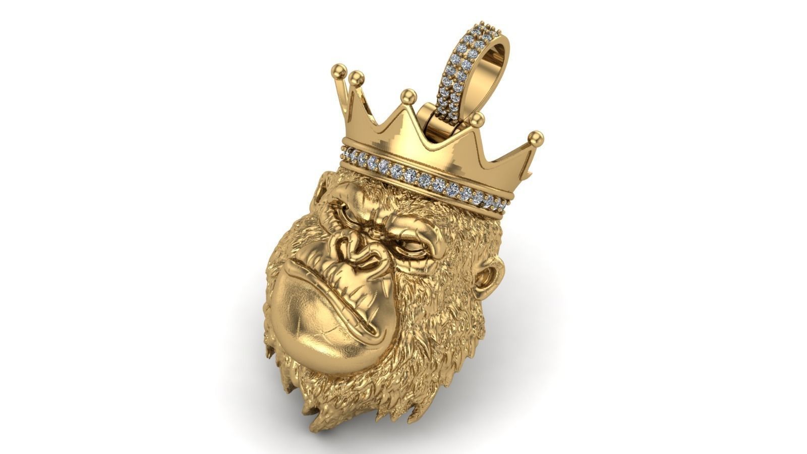 Angry gorilla model 3D print model_4