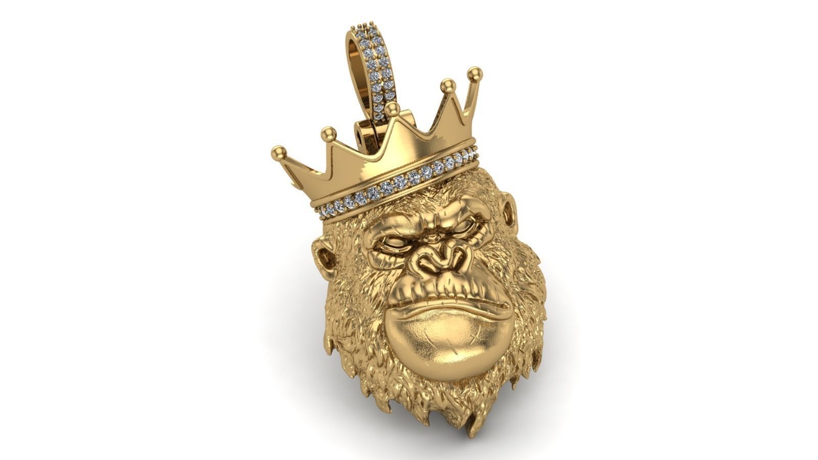 Angry gorilla model 3D print model_1