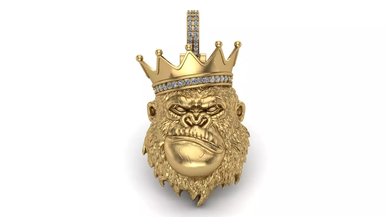 Angry gorilla model 3D print model_0