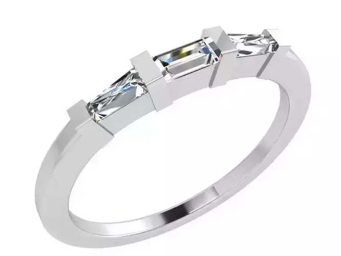 Baguette Cut Diamond Wedding Band 3777