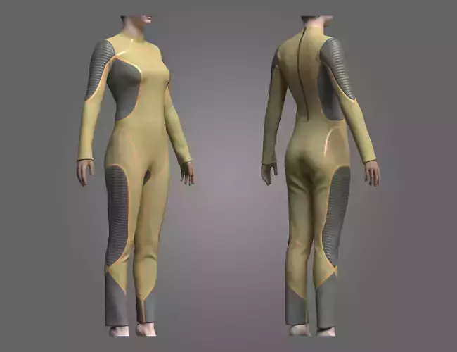 Women Gaming Outfit 3d Model