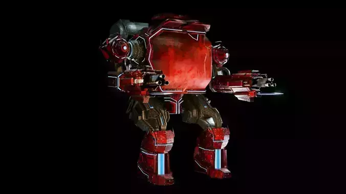 Scifi Robot Low-poly 3D model