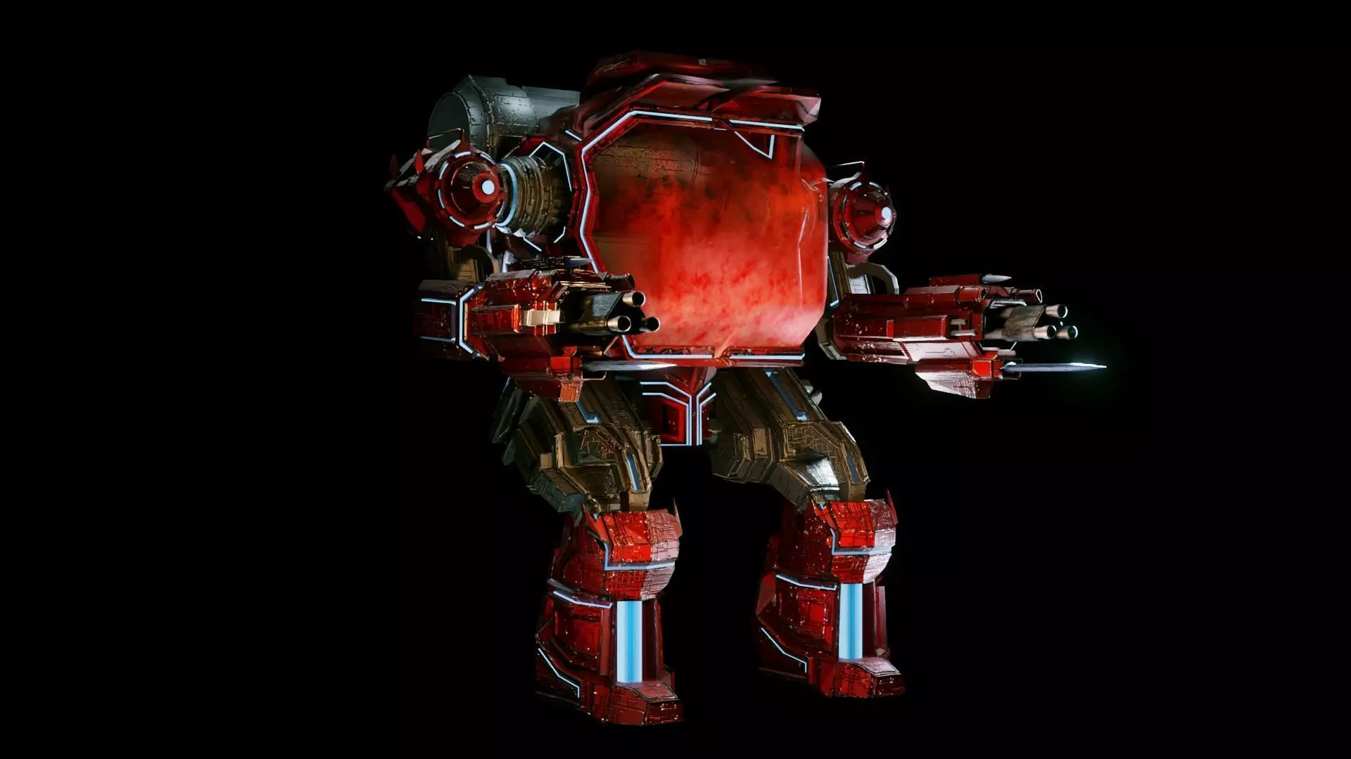 Scifi Robot Low-poly 3D model_0