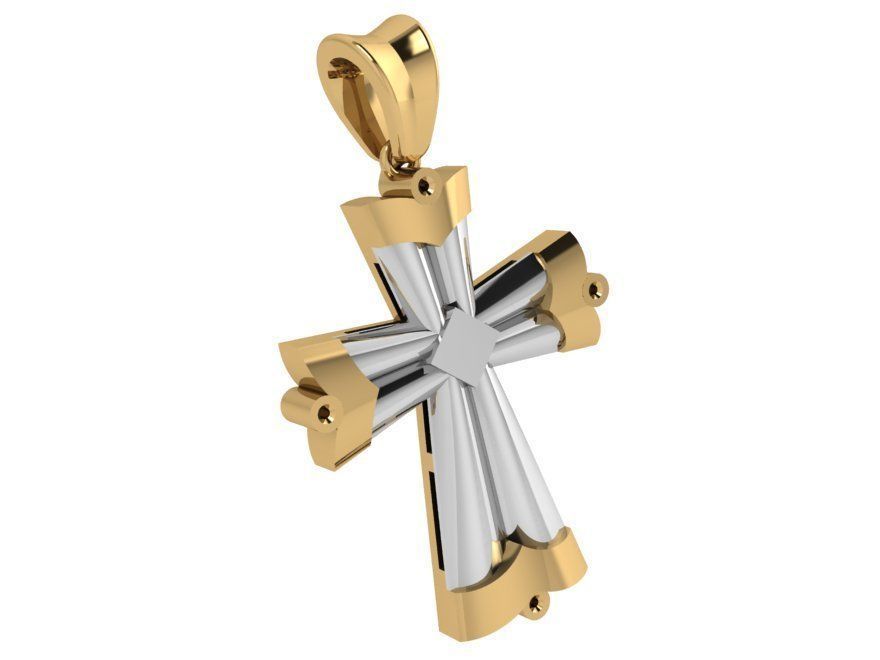 Cross Pendant 3782 3D print model_1