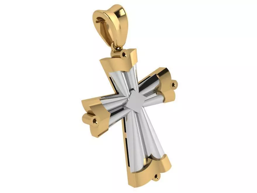 Cross Pendant 3782 3D print model_0