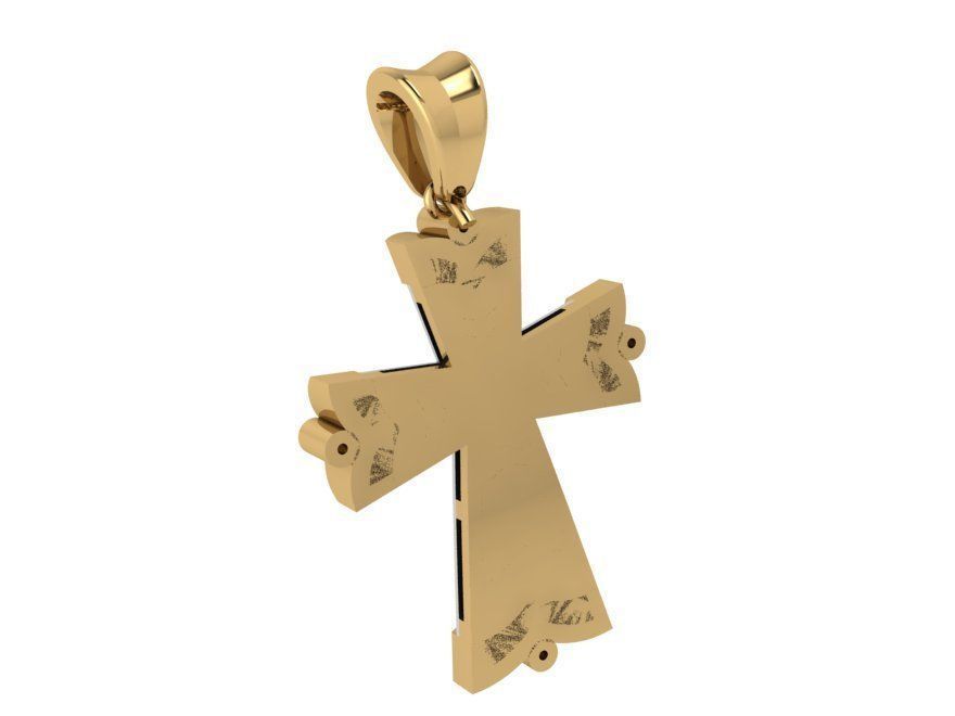 Cross Pendant 3782 3D print model_3