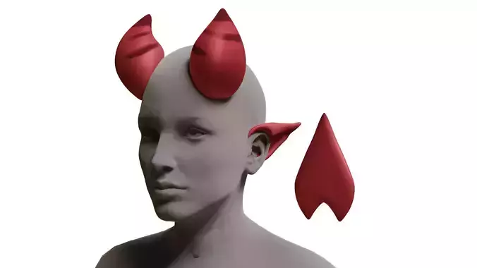meru the succubus cosplay horn 3D print model meru the succubus cosplay horn 3D print model