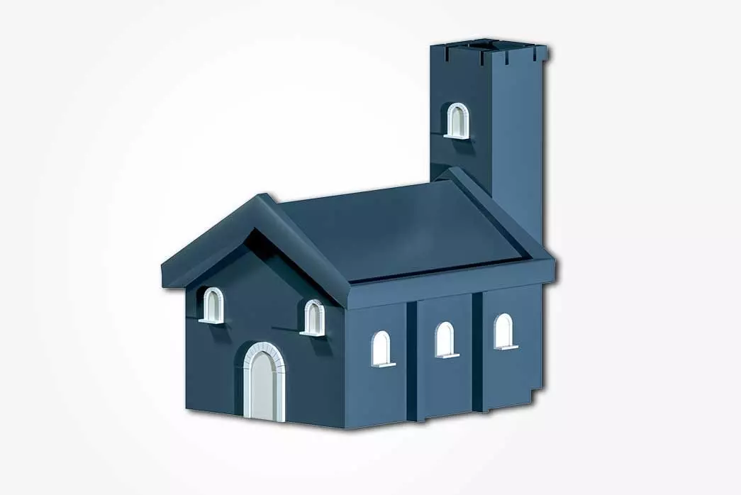 House With Tower Free Free 3D model