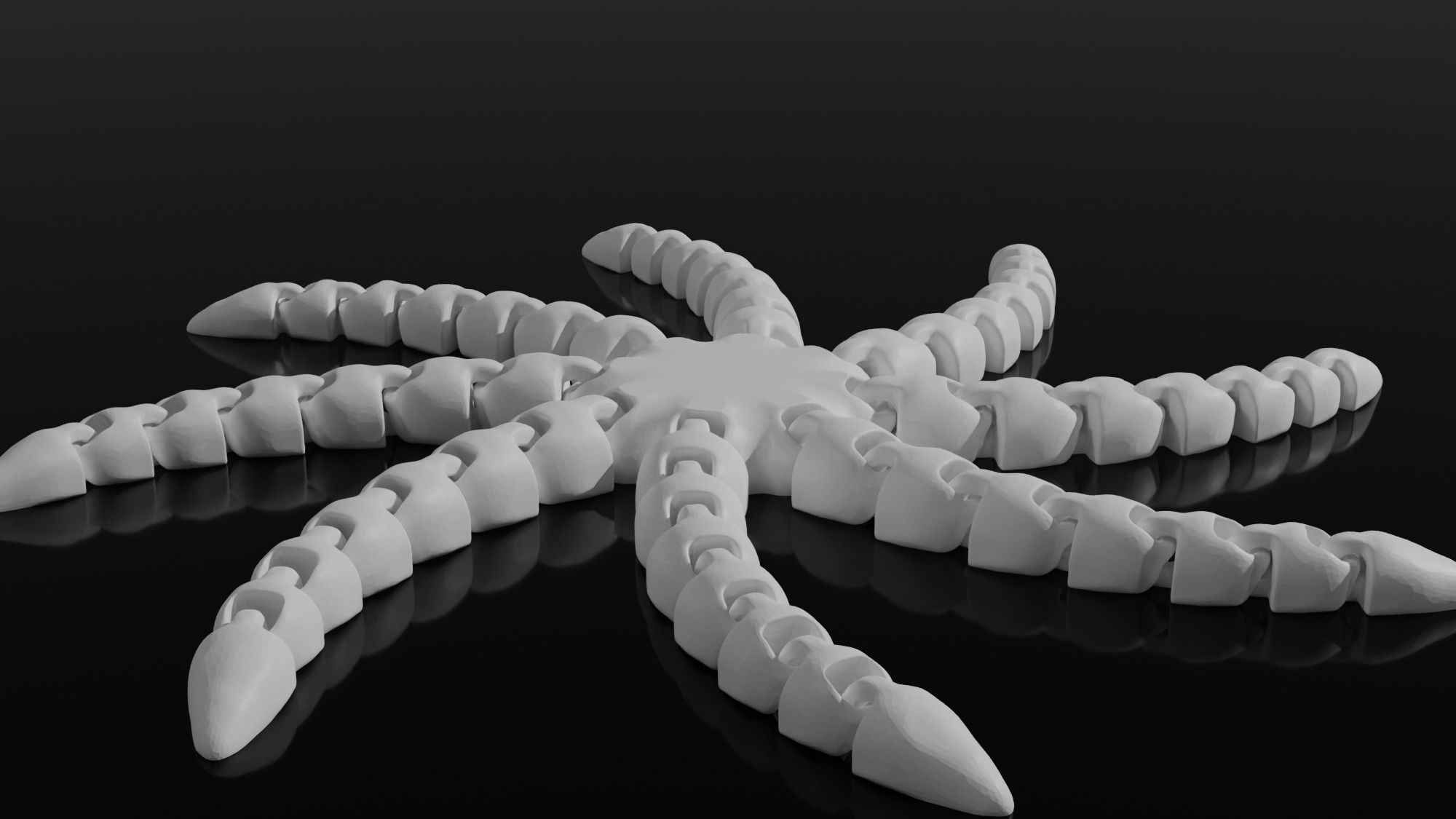 Articulated flexi octopus base 3D print model_5
