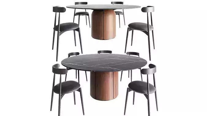 Bloom Table Milla and Milli and LOttocento Ottavia chair