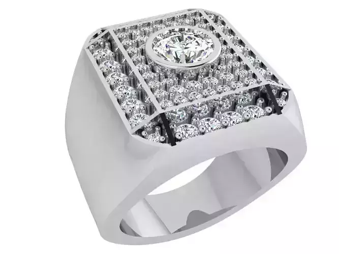 Wide Ring With Diamonds 3787