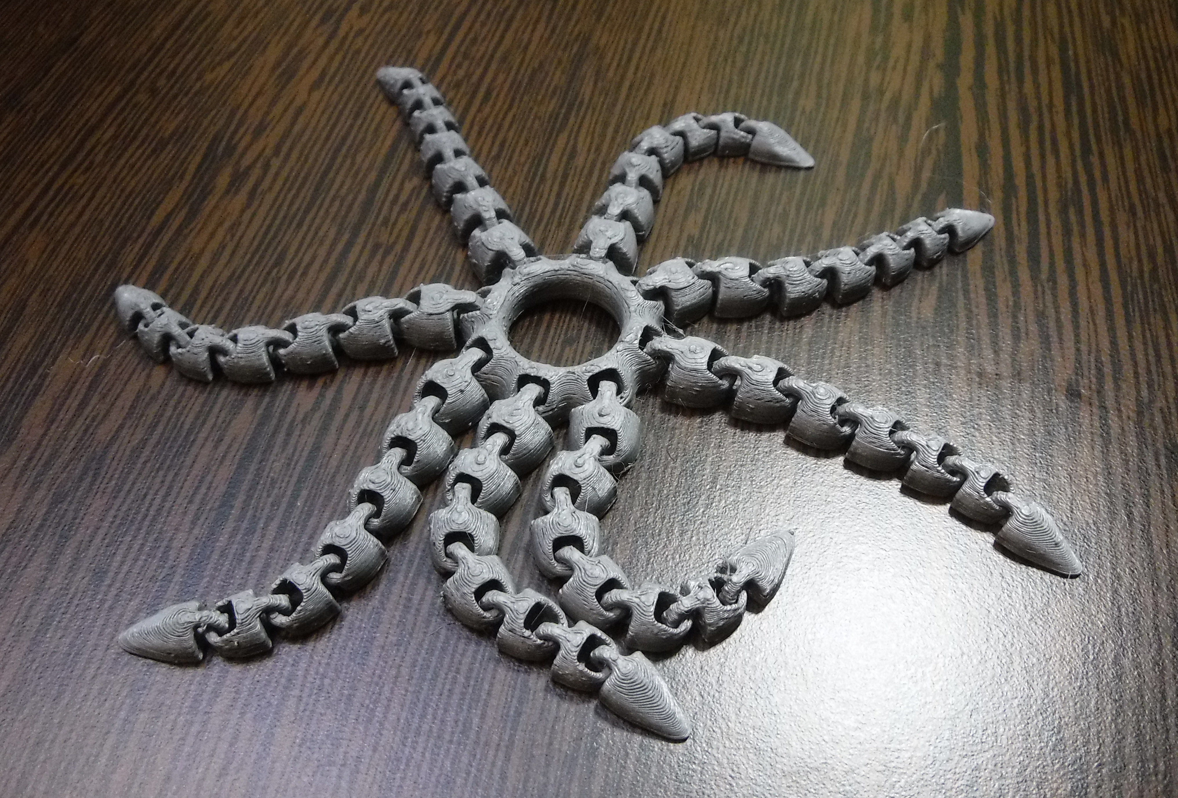Articulated flexi fidget holed octopus 3D print model_2