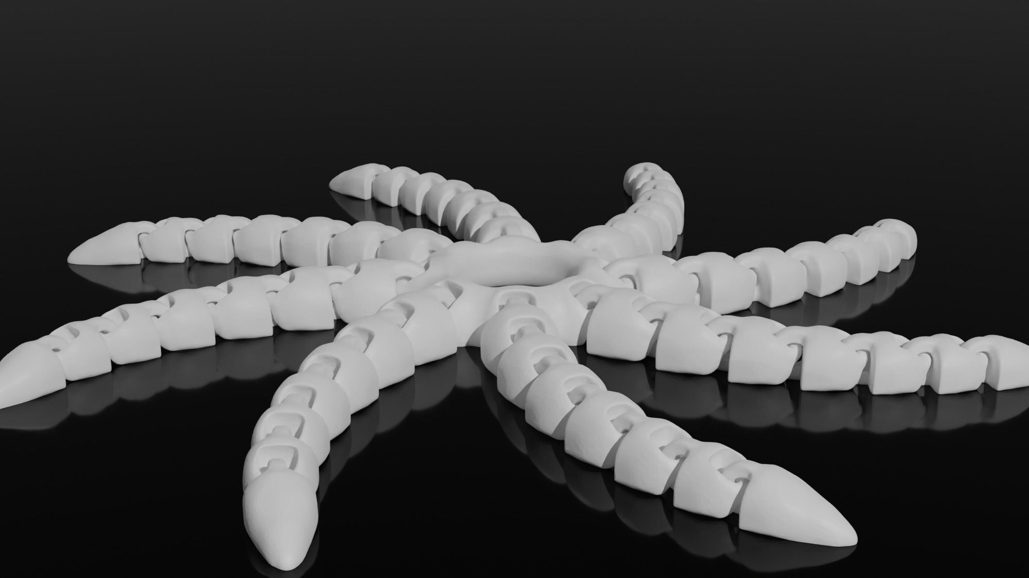 Articulated flexi fidget holed octopus 3D print model_6