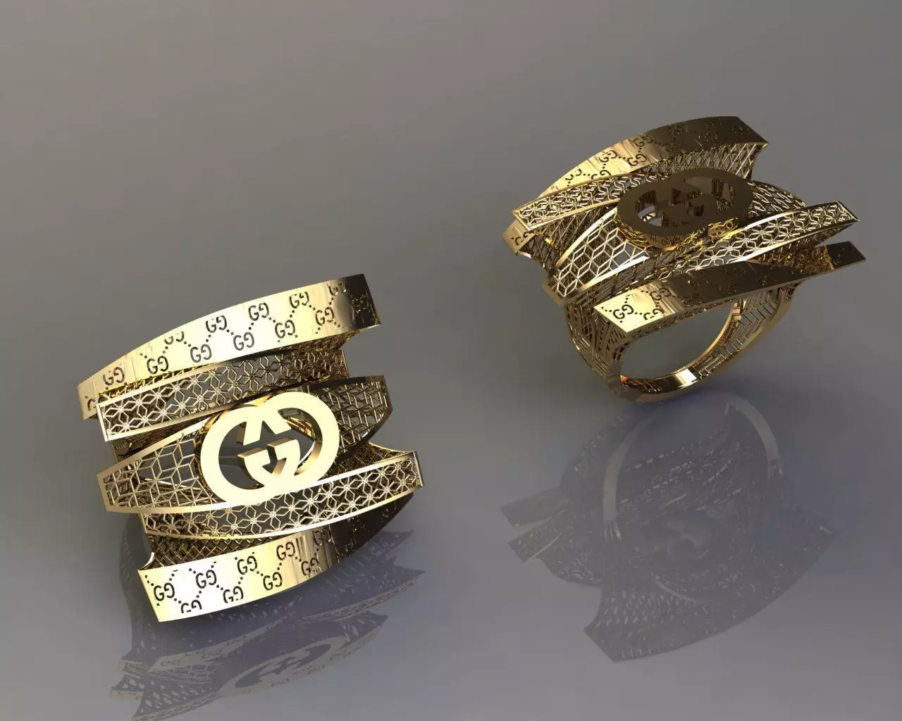 torturial ring 3D print model_0