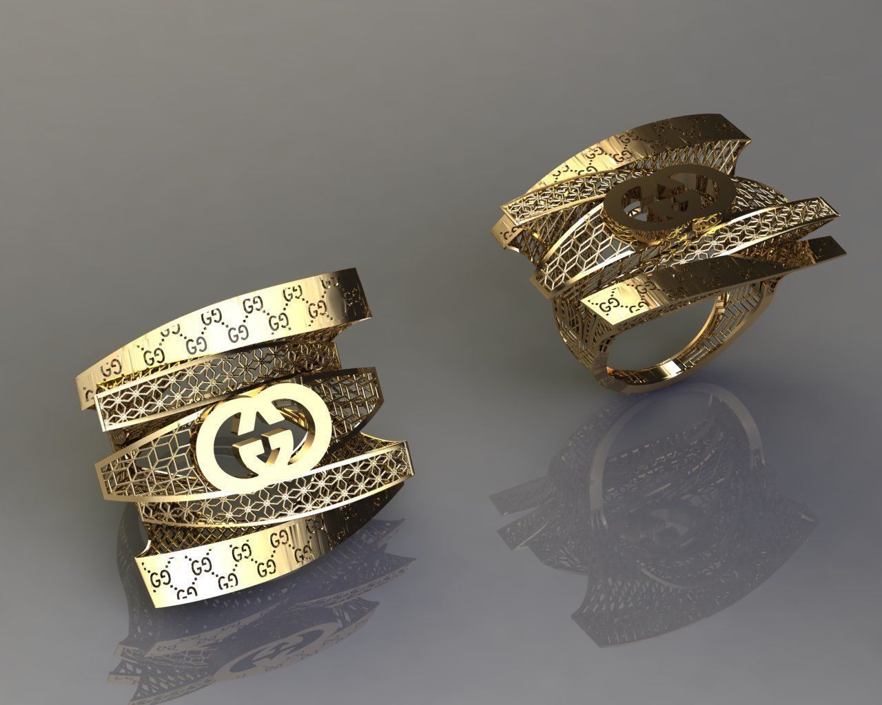 torturial ring 3D print model_2