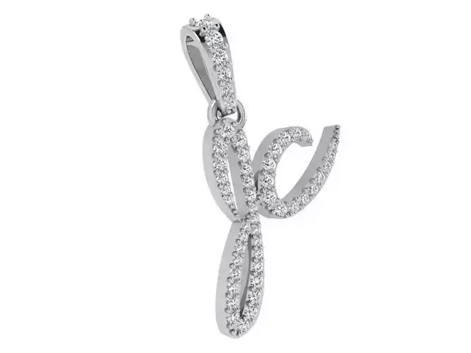 JC Letter Pendant 3790