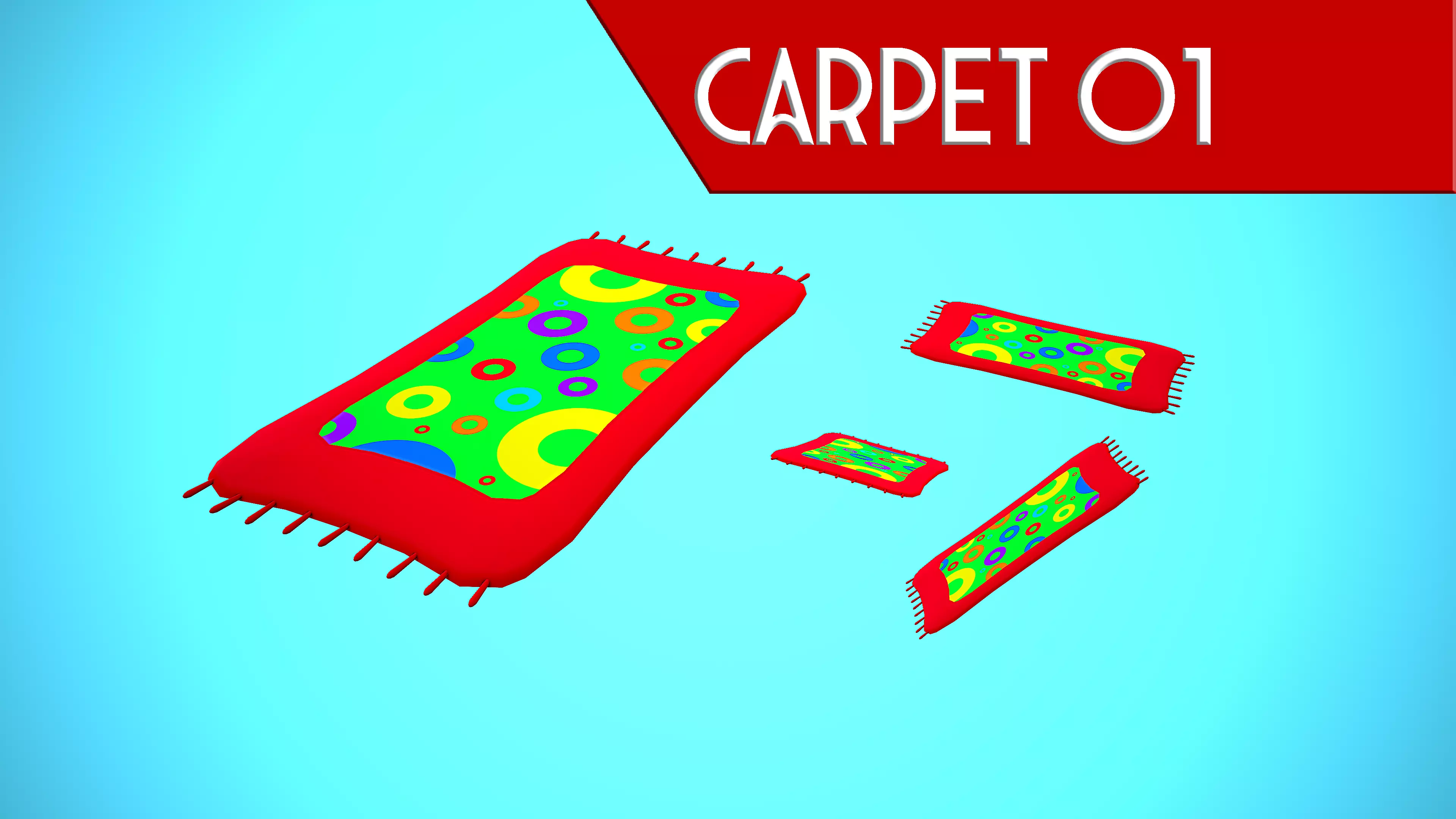 CARPET 01 - CARTOON STYLIZED Low-poly 3D model
