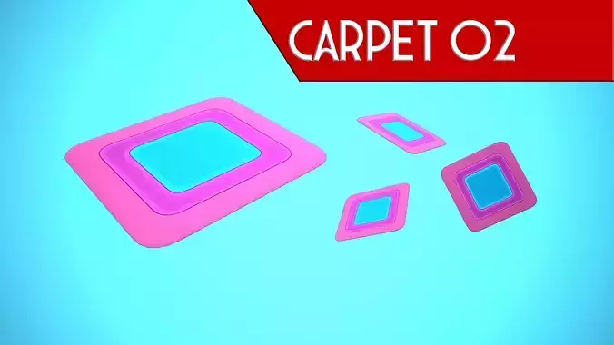 CARPET 02 - CARTOON STYLIZED Low-poly 3D model