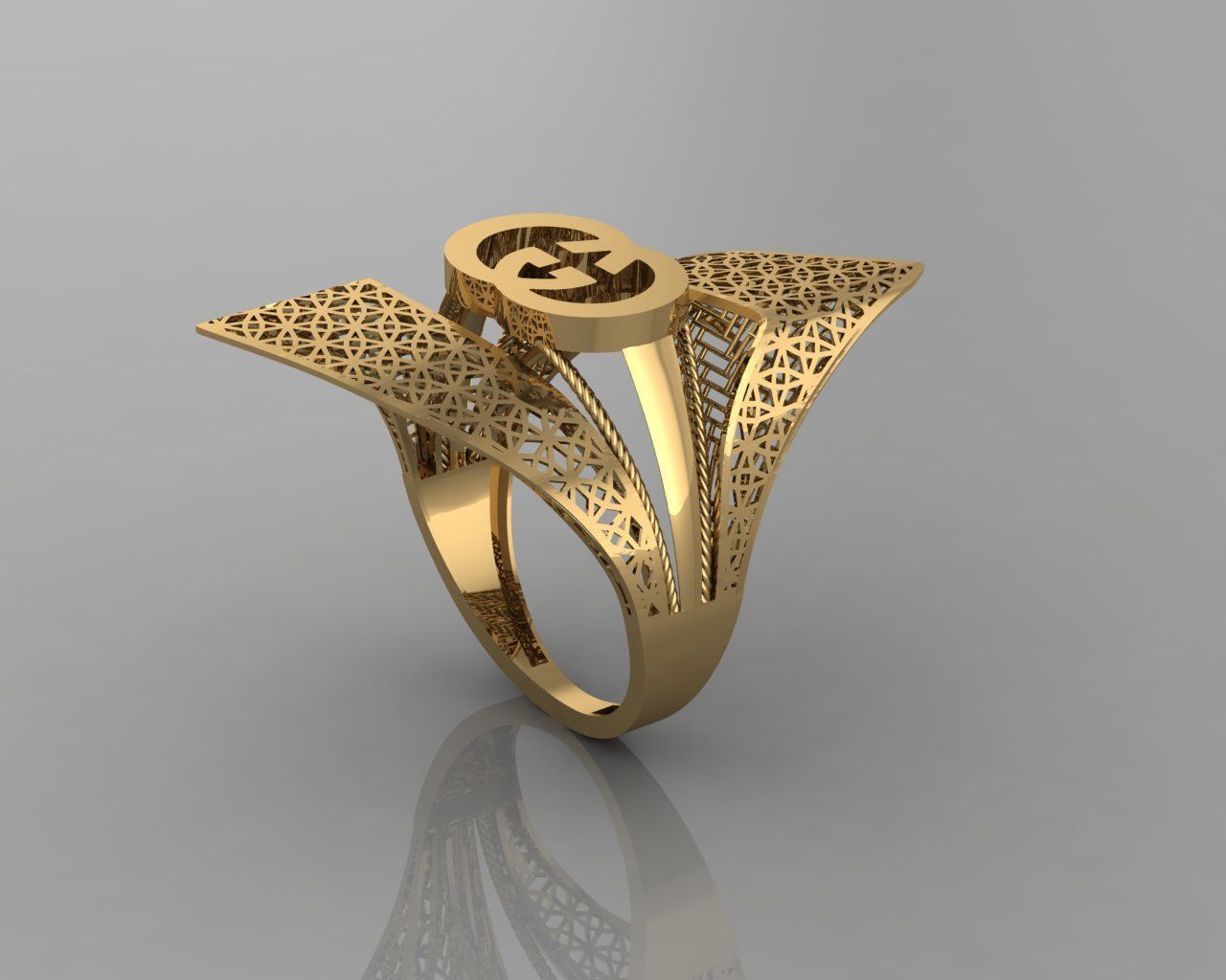 torturial ring 3D print model_6