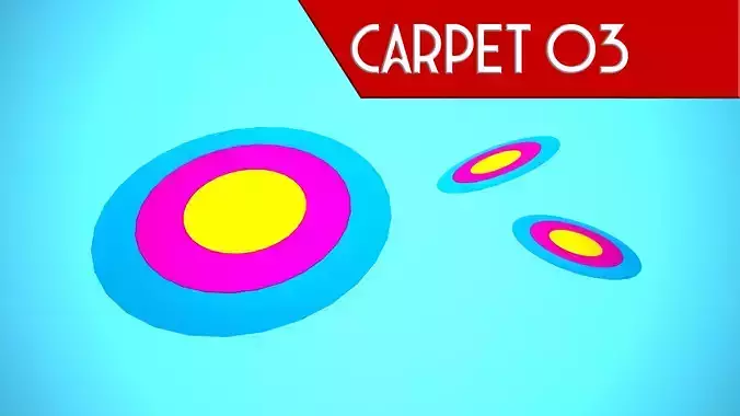 CARPET 03 - CARTOON STYLIZED Low-poly 3D model