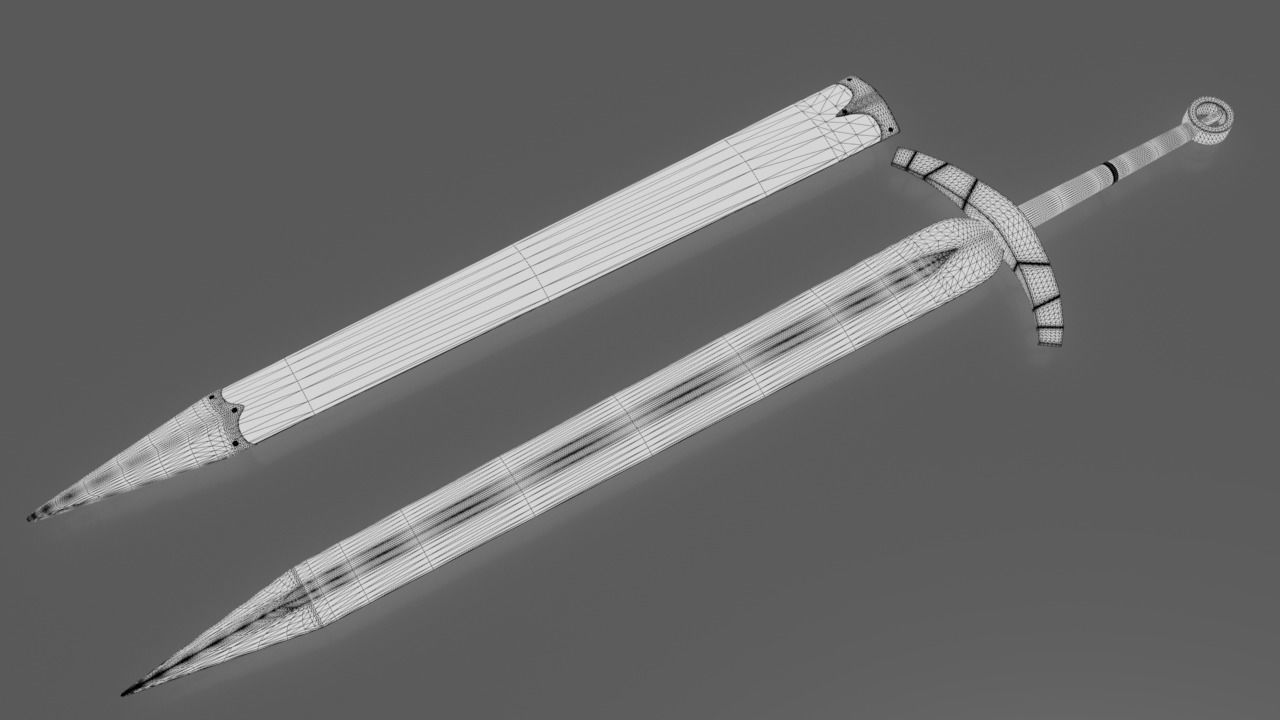 Viking Sword 3D model_3