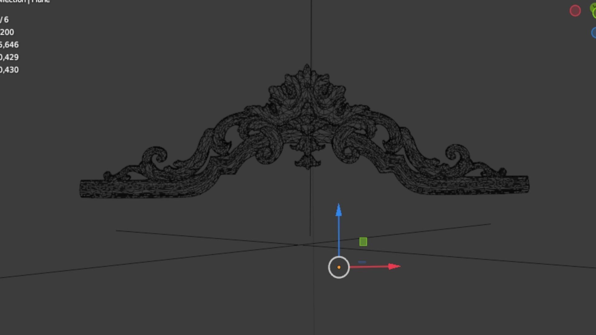 Classic carved decor ornament 399 3D model_5