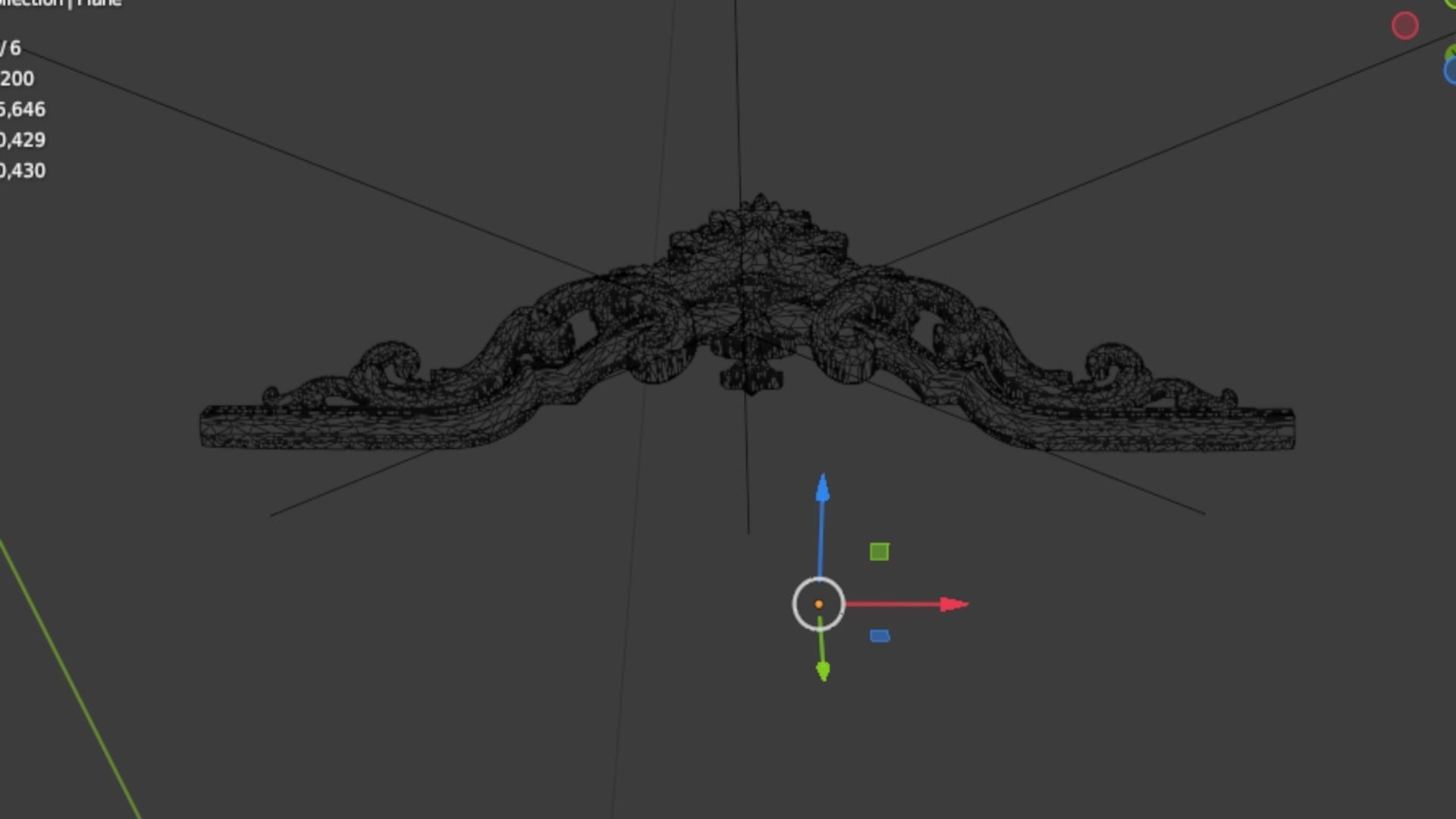 Classic carved decor ornament 399 3D model_6