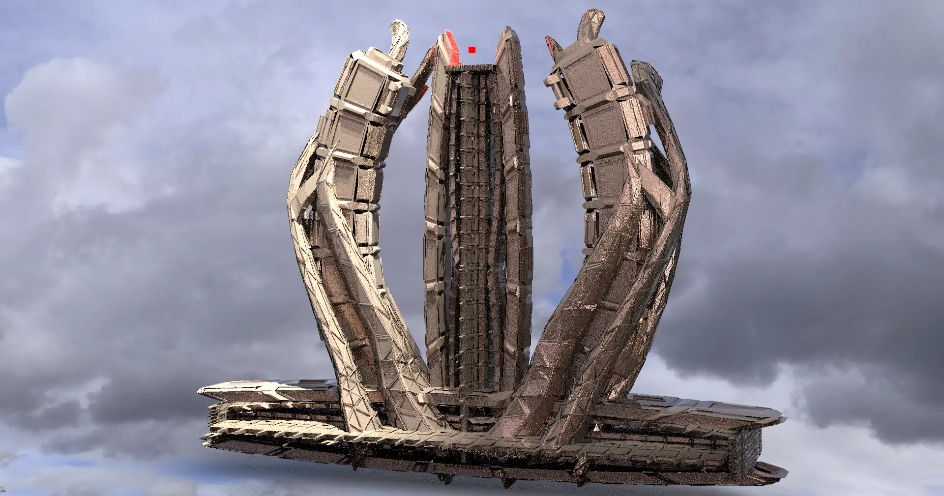 Qatar Sci fi  ivy Tower  3D model_0
