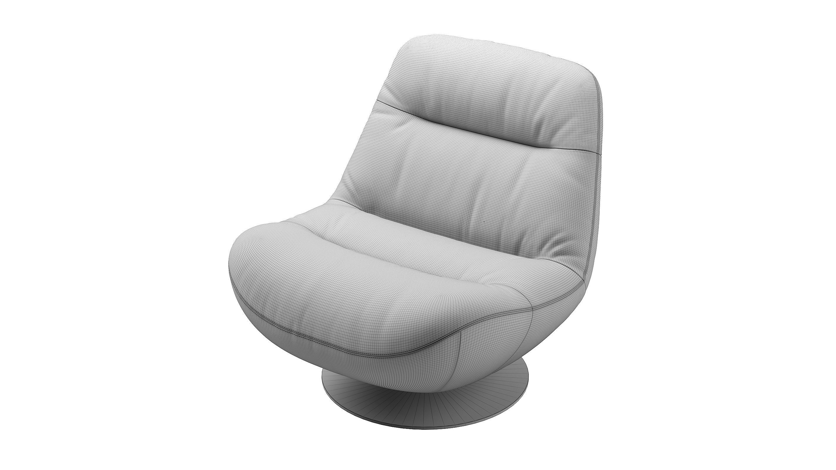 Manarola Swivelling Armchair 3D model_6