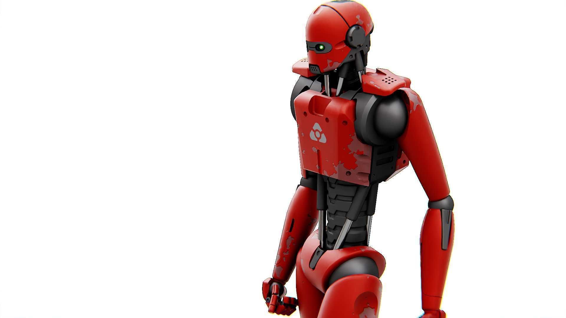 ANDROID MECHA  V-2  Rigged for Unreal Engine - Unity - MIXAMO  3D model_27