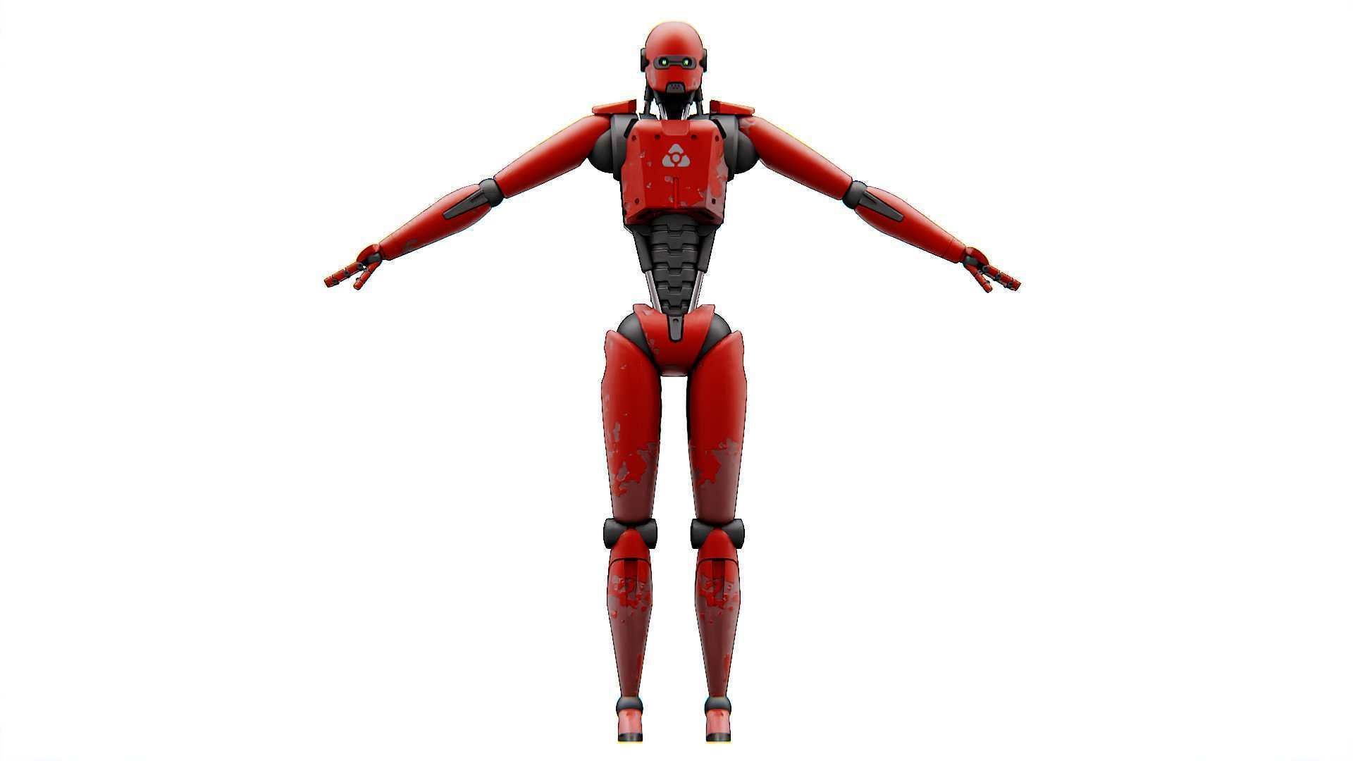 ANDROID MECHA  V-2  Rigged for Unreal Engine - Unity - MIXAMO  3D model_21