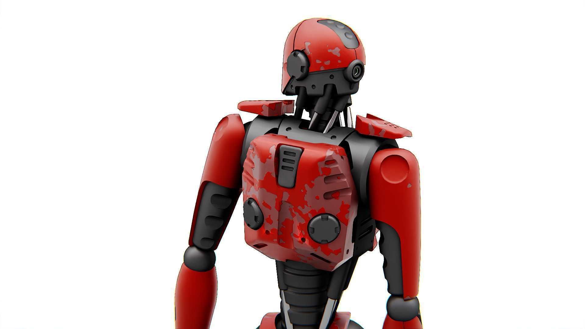 ANDROID MECHA  V-2  Rigged for Unreal Engine - Unity - MIXAMO  3D model_15