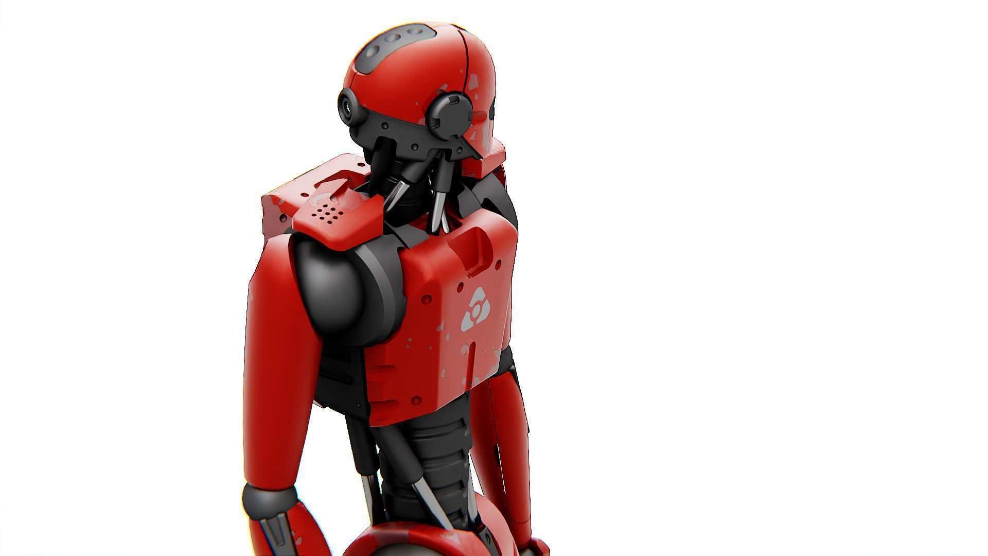 ANDROID MECHA  V-2  Rigged for Unreal Engine - Unity - MIXAMO  3D model_16