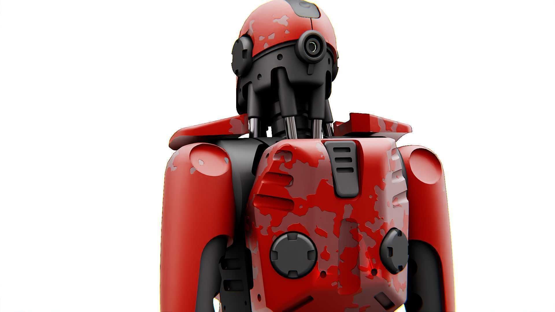 ANDROID MECHA  V-2  Rigged for Unreal Engine - Unity - MIXAMO  3D model_28