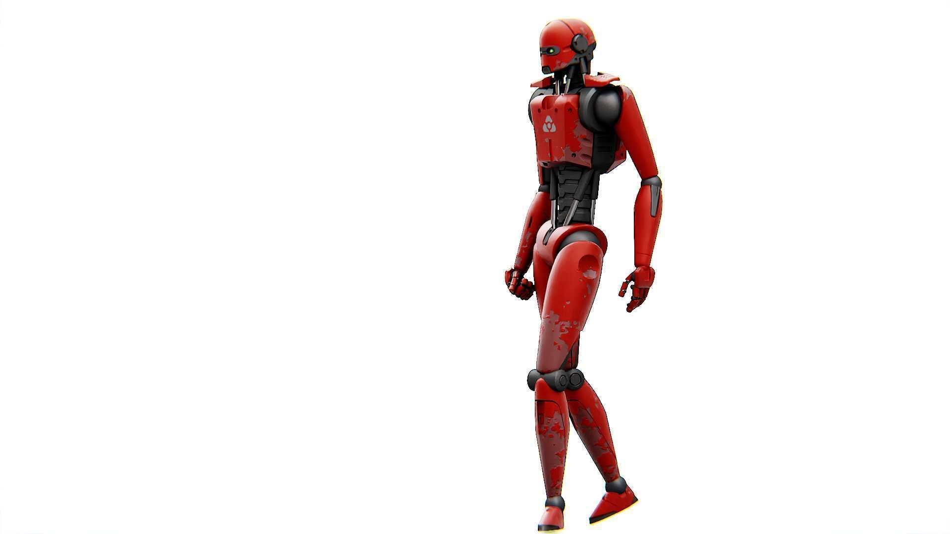 ANDROID MECHA  V-2  Rigged for Unreal Engine - Unity - MIXAMO  3D model_23