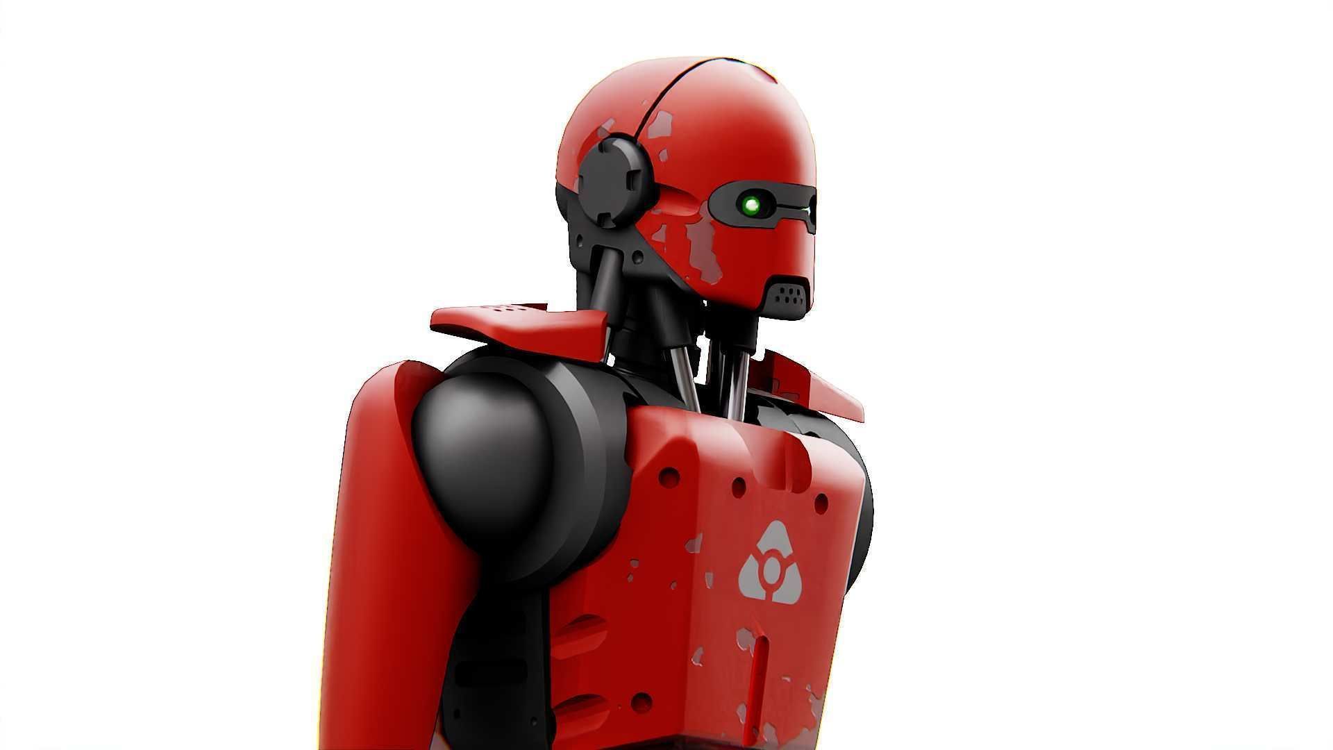 ANDROID MECHA  V-2  Rigged for Unreal Engine - Unity - MIXAMO  3D model_29