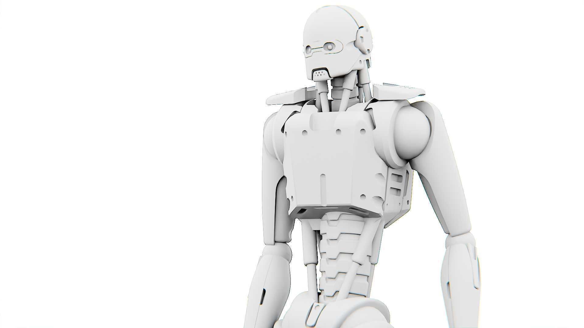 ANDROID MECHA  V-2  Rigged for Unreal Engine - Unity - MIXAMO  3D model_36