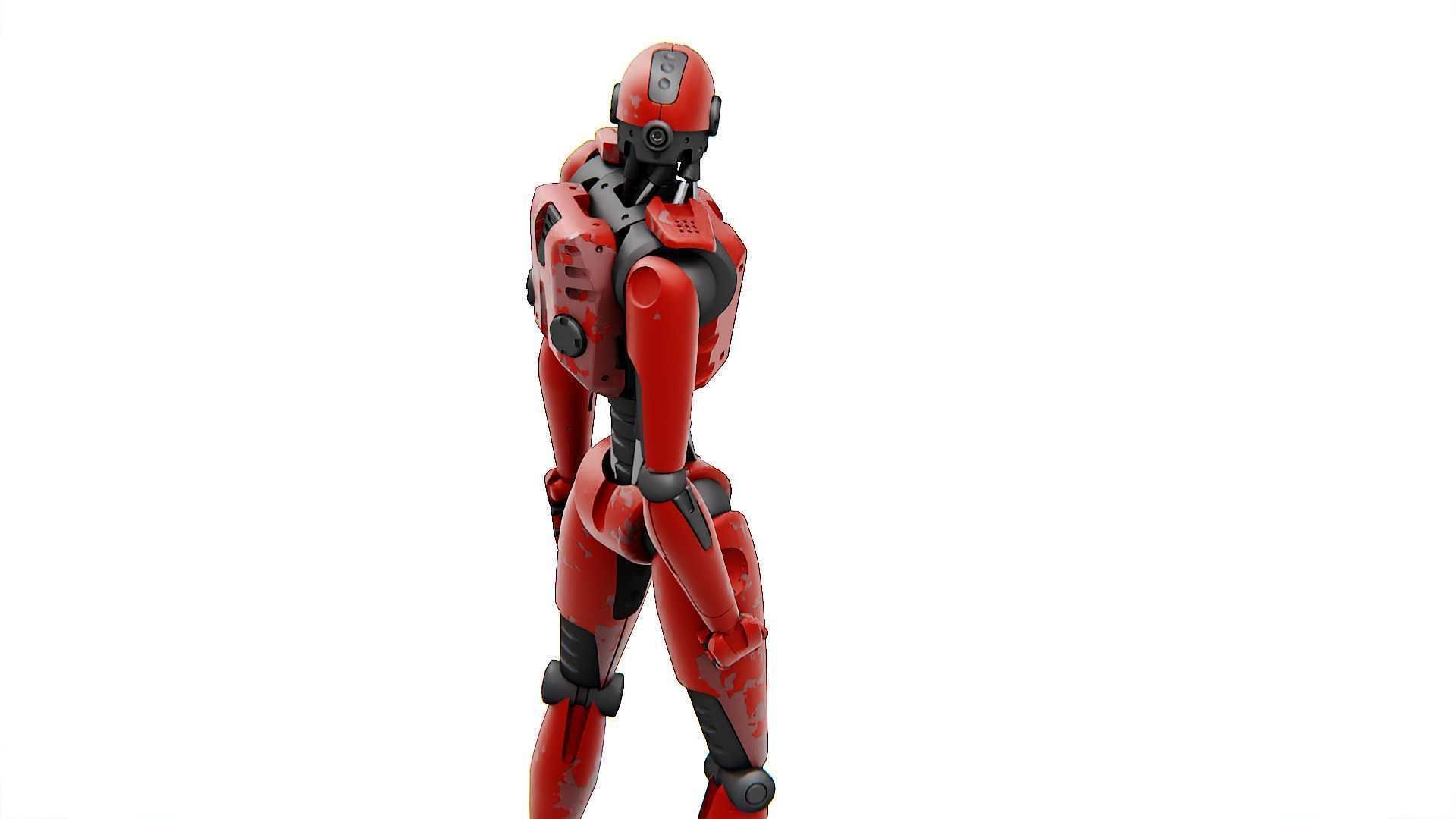 ANDROID MECHA  V-2  Rigged for Unreal Engine - Unity - MIXAMO  3D model_19