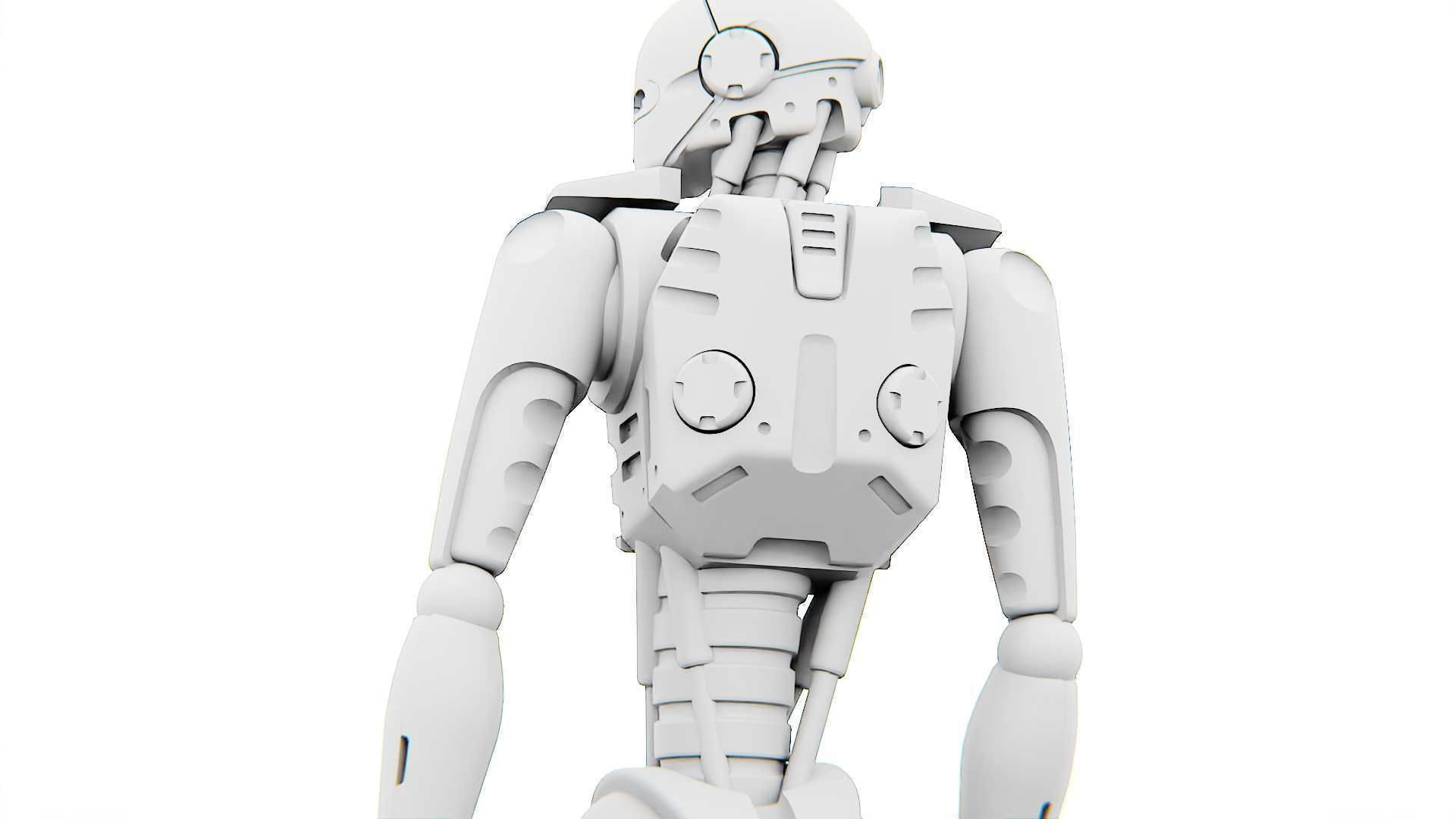 ANDROID MECHA  V-2  Rigged for Unreal Engine - Unity - MIXAMO  3D model_35