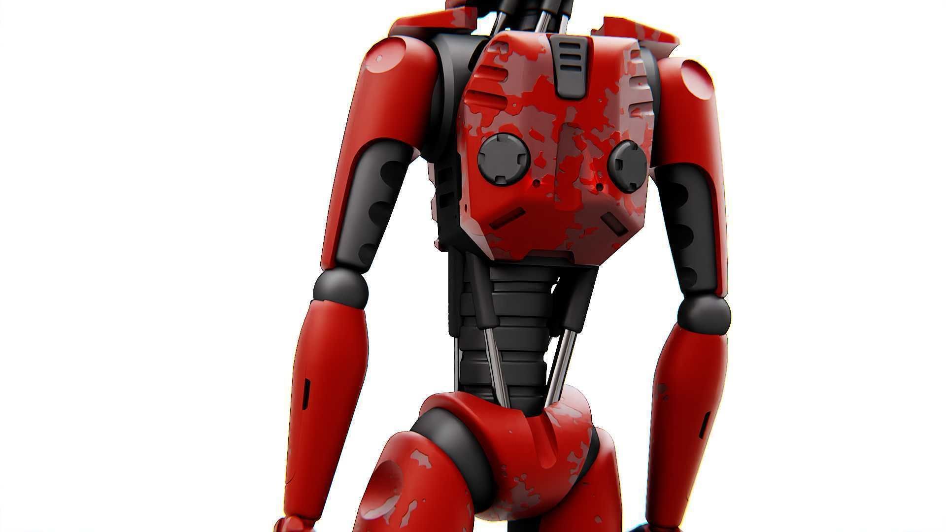 ANDROID MECHA  V-2  Rigged for Unreal Engine - Unity - MIXAMO  3D model_18