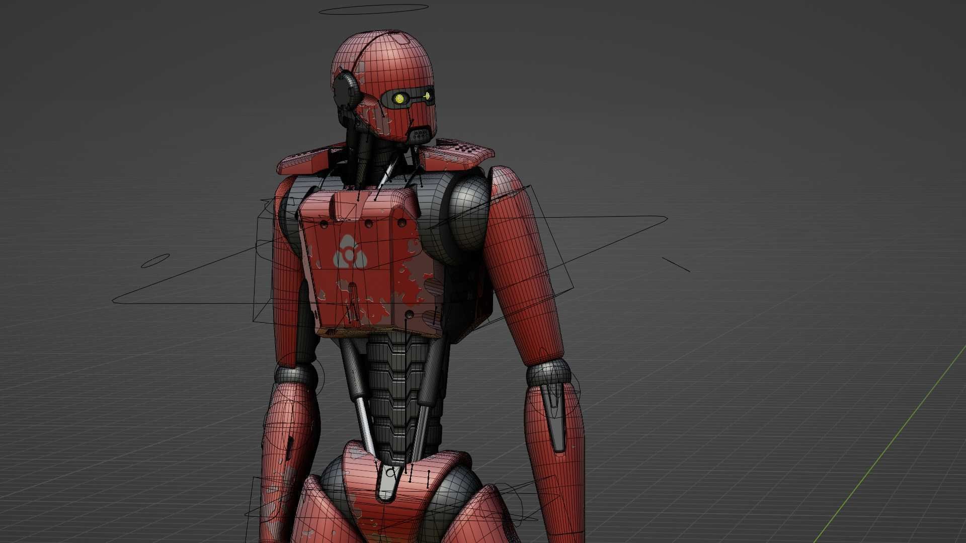 ANDROID MECHA  V-2  Rigged for Unreal Engine - Unity - MIXAMO  3D model_38