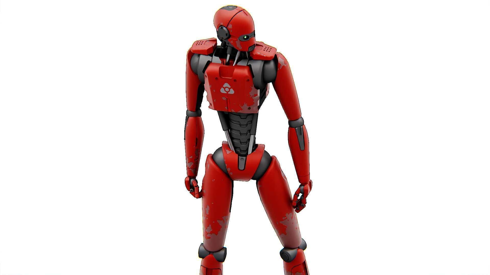 ANDROID MECHA  V-2  Rigged for Unreal Engine - Unity - MIXAMO  3D model_20