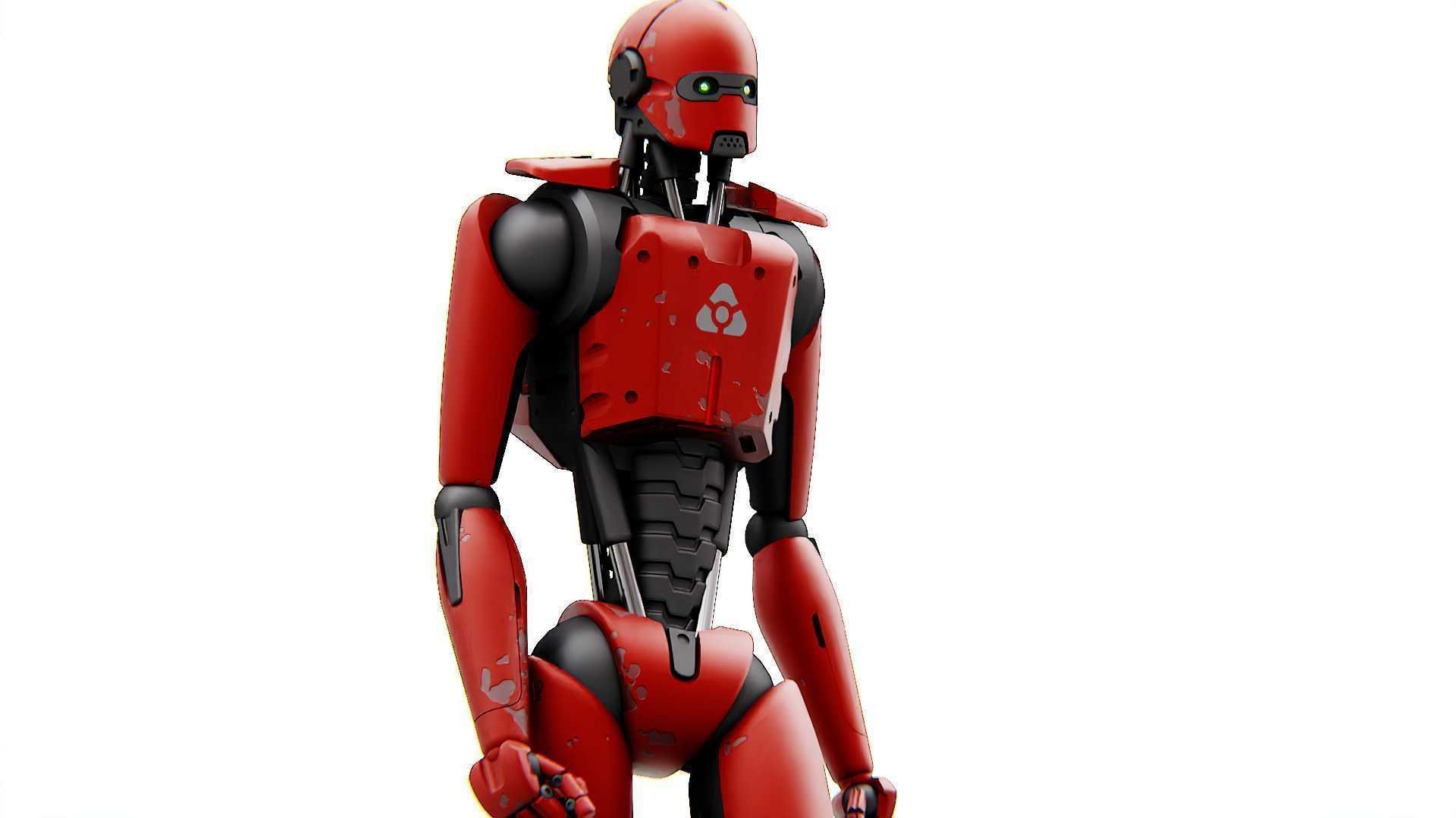 ANDROID MECHA  V-2  Rigged for Unreal Engine - Unity - MIXAMO  3D model_26